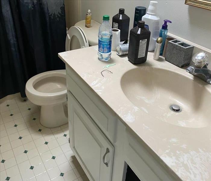 a bathroom post fire clean up 
